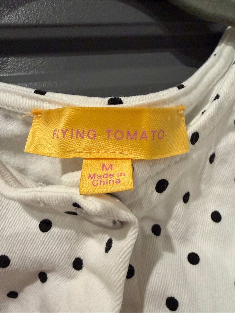 Flying Tomato White Polka Dot Ruffle Romper - Picture 2 of 5